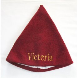 Nissehue Ala Tinka med Navn.