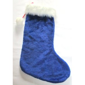 Julesok i plys med navn.