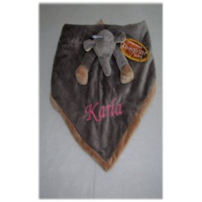 Elefant nusseklud med navn & dato.