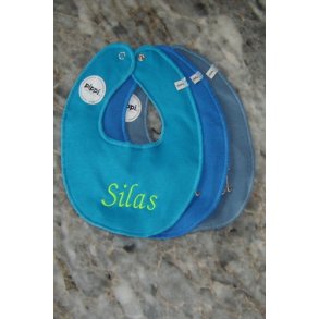 3 stk.Hagesmkke med navn.