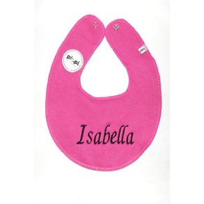 Lys pink hagesmk med navn.