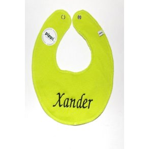 Limegrn hagesmk med navn.