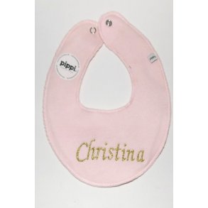 Lyserd hagesmk med navn.