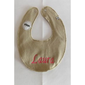 Hagesmk beiges med navn.