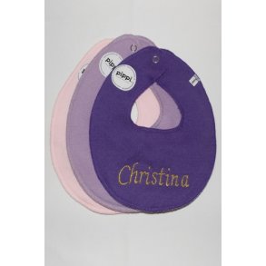 3 stk.Hagesmkke med navn.