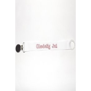 Hvid sutteholder Gldelig Jul.