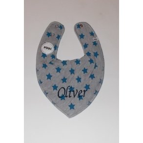 Lysegr trkldesmk med Stjerner & navn.