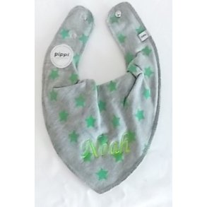 Lysegr trkldesmk med Stjerner & navn.