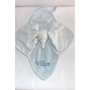 Nusseklud Elefant med navn & dato.