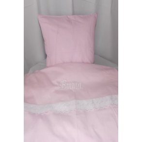 Lyserd ternet Baby Sengetj med navn & dato.