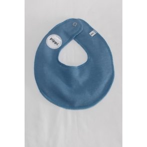 Jeansbl hagesmk med navn.