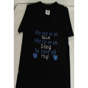 Sort T-Shirt med Far er en steg.