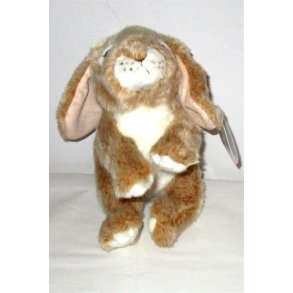 Naturtro bamse Kanin lys beiges med navn & dato.