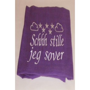 Mrk lilla ble med tekst.