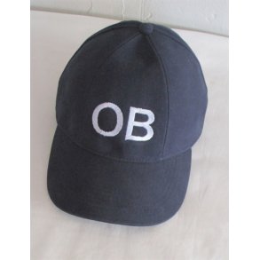 M�rkebl� Caps med navn.