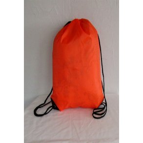 Orange gymnastikpose med navn.