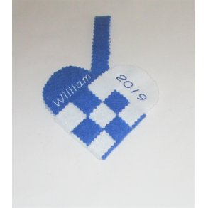 Blt Julehjerte med navn & r.