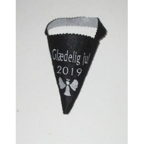 Sort Krmmerhus med Gldelig jul & r.