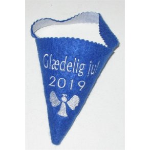 Koboltbl Krmmerhus med Gldelig jul & r.