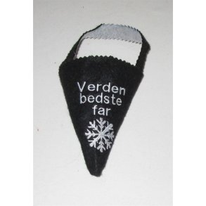 Sort Krmmerhus med Snefnug.