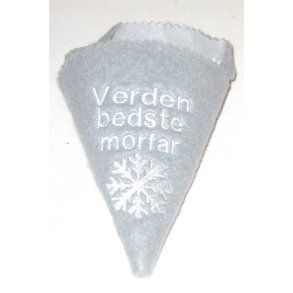 Gr Krmmerhus med Snefnug.