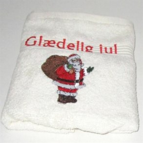 Hndklder Med Gldelig Jul.