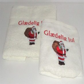 Hndklder Med Gldelig Jul.