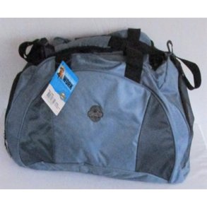 Sports taske koboltbl med navn.