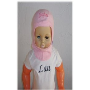 Elefanthue lyserd med navn.