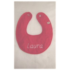 Pink hagesmk med navn.