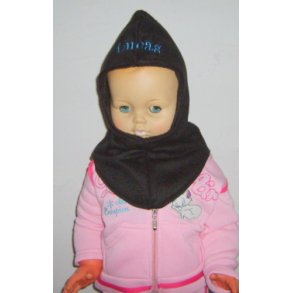 Sort elefanthue med navn.