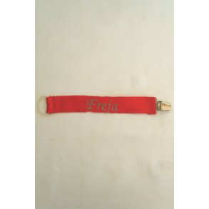 R�d sutteholder med navn.