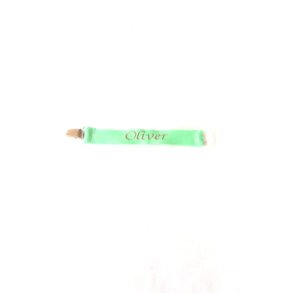 Gr�n sutteholder med navn.