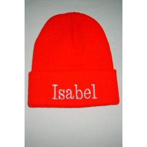 Strikhue lille Rd med navn.