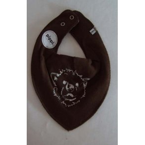 Sort trkldesmk med hoved & navn.