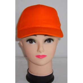 Orange Sommer Caps med navn.