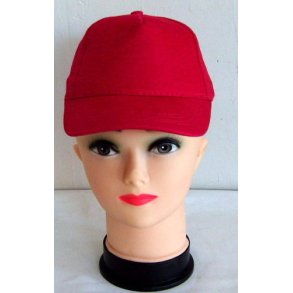 R�d Sommer Caps med navn.