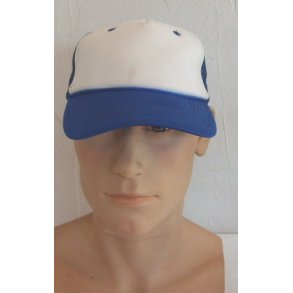 Coboltbl� Trucker Caps med navn.